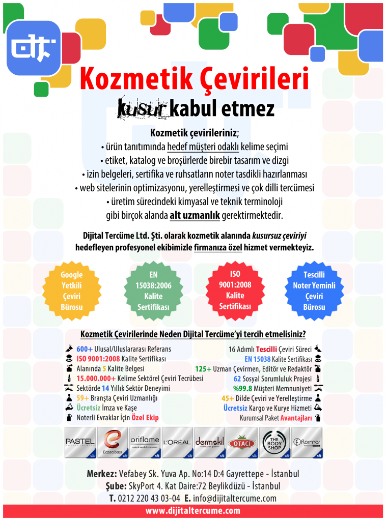 Broşür Kozmetik 2015.11